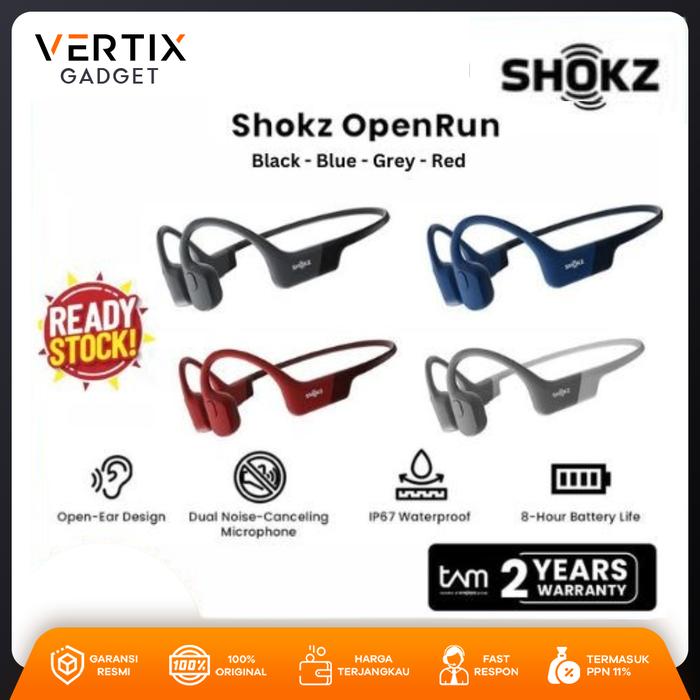Gambar Shokz Openrun Open-Ear Endurance Headphones - Garansi Resmi - Bubblewrap dari Vertix Gadget Semarang undefined Tokopedia