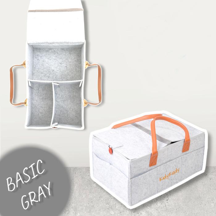 Gambar MULTIPURPOSE CADDY BAG DENGAN COVER KIDYKADY/TAS DIAPER/TAS POPOK - GREY dari Tiny winco undefined Tokopedia