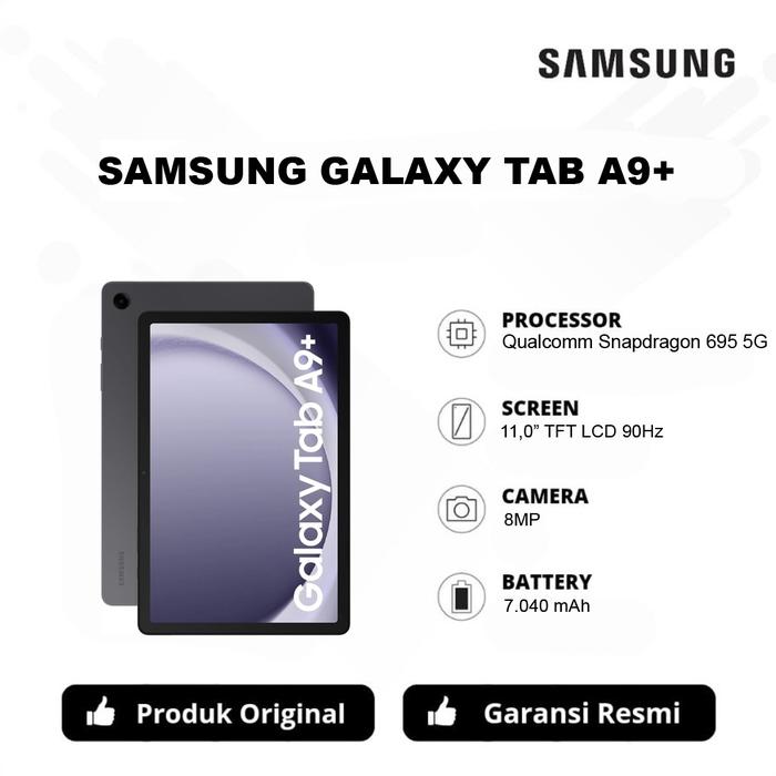 Gambar Samsung Galaxy Tab A9 Plus 5G  ( 8/128GB )  - Garansi Resmi - Graphite dari Samsung Store Mall Taman Anggrek undefined Tokopedia