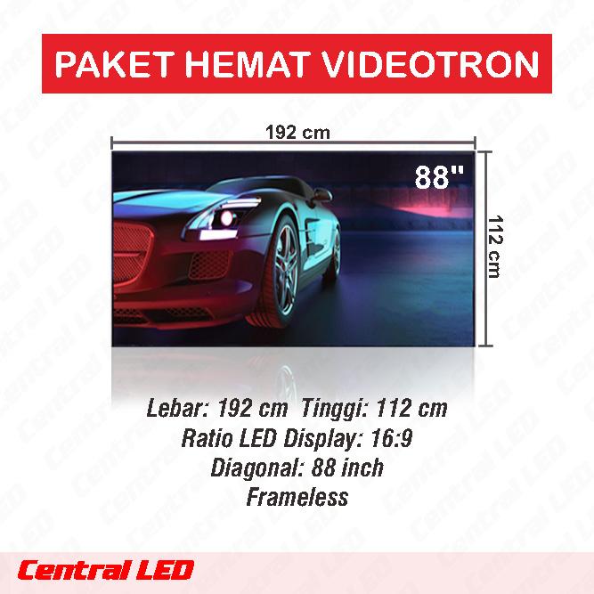 Gambar PAKET HEMAT VIDEOTRON P2.5 INDOOR INSTALASI PERMANEN - 88 Inch dari CENTRAL LED_NEW undefined Tokopedia