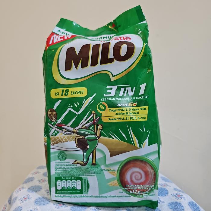 Gambar Nestle Milo 3 in 1 Activ-Go isi 18 Sachet dari Char Megaxus undefined Tokopedia