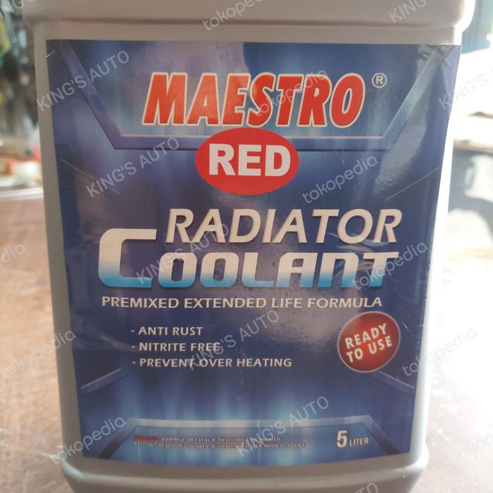 Gambar AIR RADIATOR 5 LITER RADIATOR COOLANT - Merah dari KING'S AUTO undefined Tokopedia