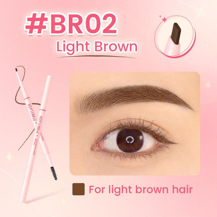 Gambar PINKFLASH Eyebrow Pencil Thin Micro Size Smooth Waterproof PFE25 - #BR02 dari PINKFLASH STORE Kab. Tangerang Tokopedia