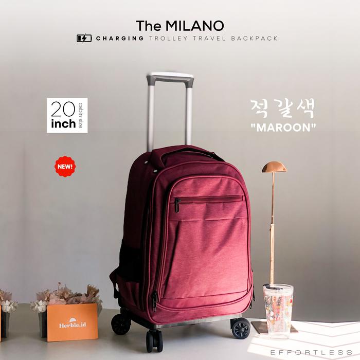 Gambar TAS TROLLEY BARLEY BAHAN NILON KANVAS #199 - Maroon (NEW) dari herbie_indonesia undefined Tokopedia