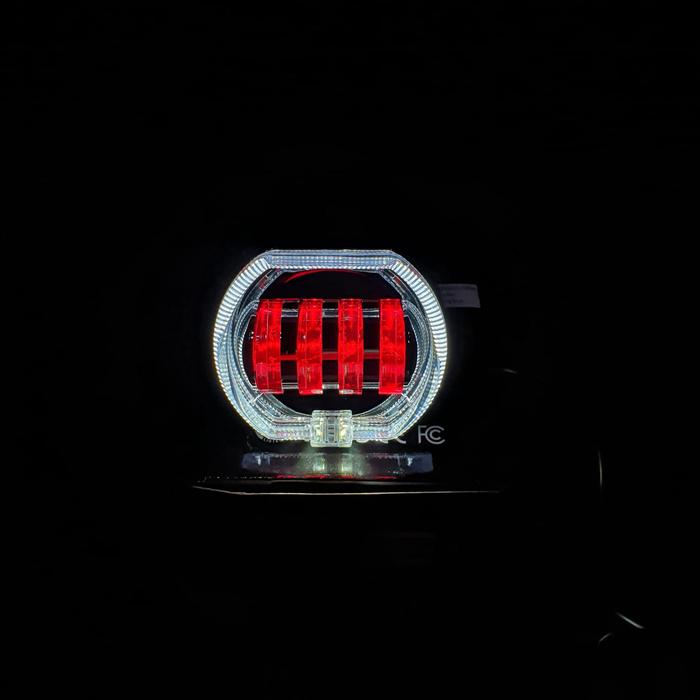 Gambar Headlamp Projie Daymaker Billed X-Case X Case DD 171 Universal - Putih / Merah dari Cemerlang6Brothers undefined Tokopedia