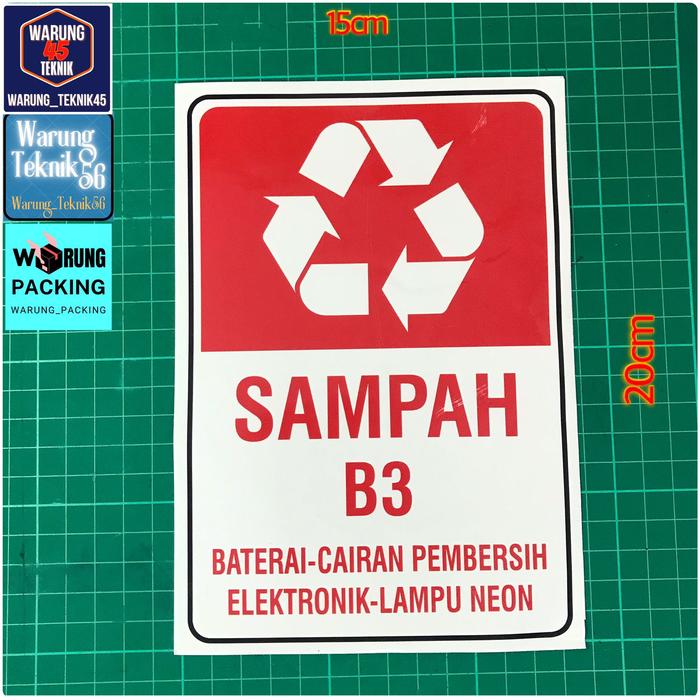 Gambar Stiker Sticker Label Tanda Simbol K3/ Limbah B3/ Tong Keranjang Sampah - SAMPAH B3 dari warung packing45 undefined Tokopedia