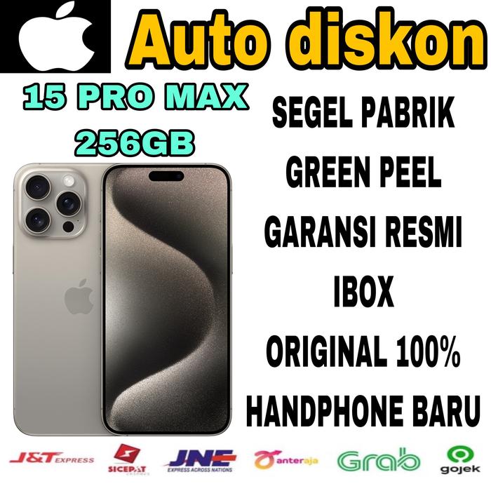 Gambar Iphone 15 PRO MAX 256GB GARANSI RESMI iBox - NATURAL TITANIU dari Auto diskon undefined Tokopedia