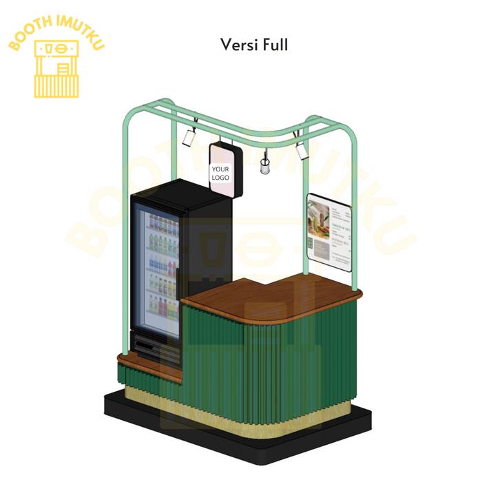 Gambar Gambar Desain Booth/Stand Jualan/Pameran/Booth Kuliner Mall Uk 1.5mx1m - Versi Full dari Booth Imutku undefined Tokopedia