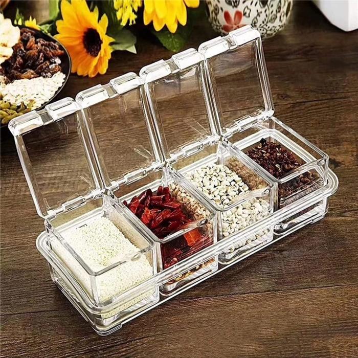 Jual Container Bumbu Dapur Set Tempat Garam Acrylic Gula Merica Mecin ...