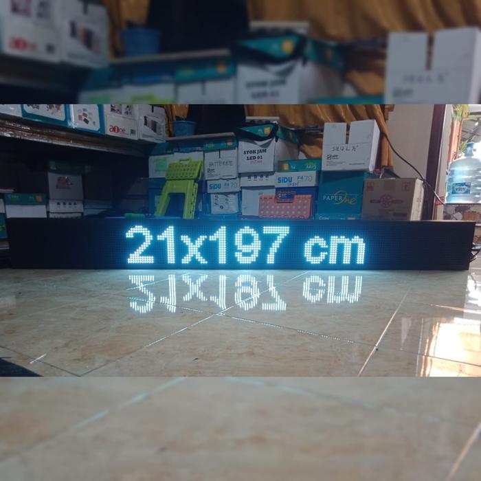 Gambar Running Text P10 6 Panel Ukuran 21x197 cm Outdoor - Putih dari Fiil Collection undefined Tokopedia