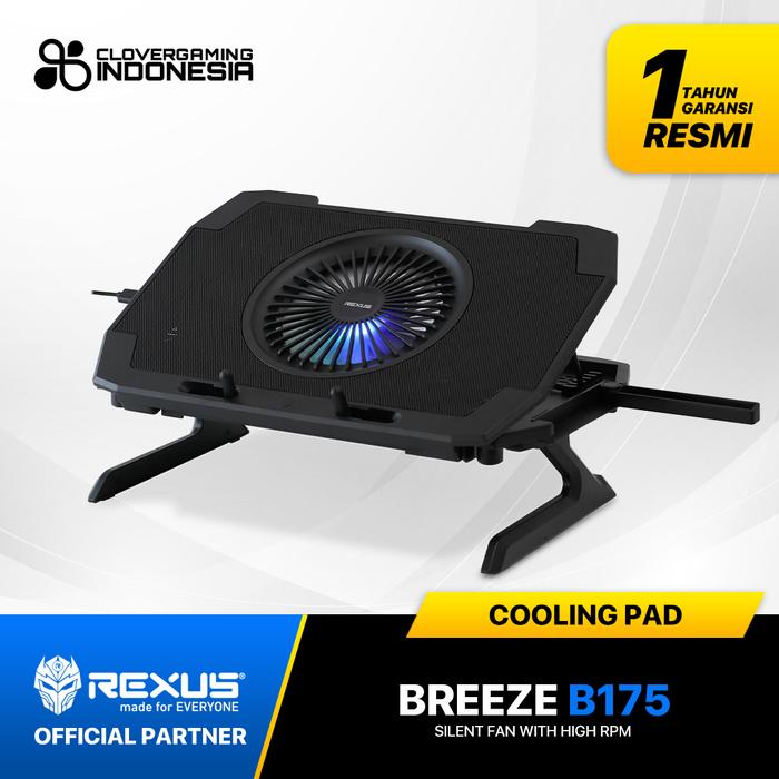 Gambar Rexus B175 B-175 Breeze Cooling Pad Laptop Notebook B 175 dari Clover Gaming Indonesia undefined Tokopedia
