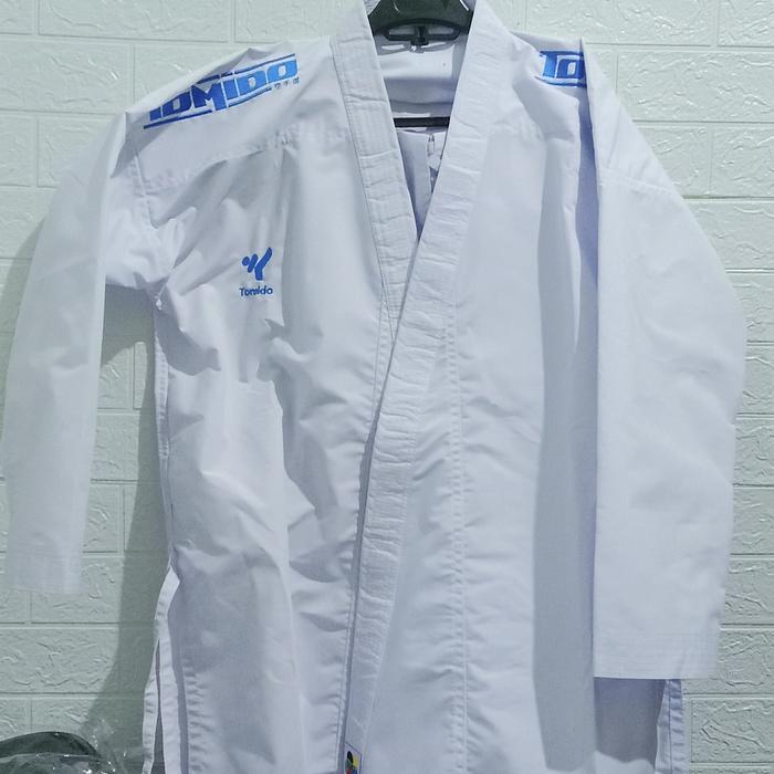 Gambar TOMIDO BAJU KATA KARATE TERBARU ORIGINAL MURAH BUNYI MANTAP - Biru Muda, 4,5 dari QOLBU SPORT undefined Tokopedia