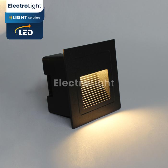 Gambar Lampu tangga LED inbow 3watt kotak bulat aluminium dinding stair lamp - Kotak dari Electrolight.official undefined Tokopedia