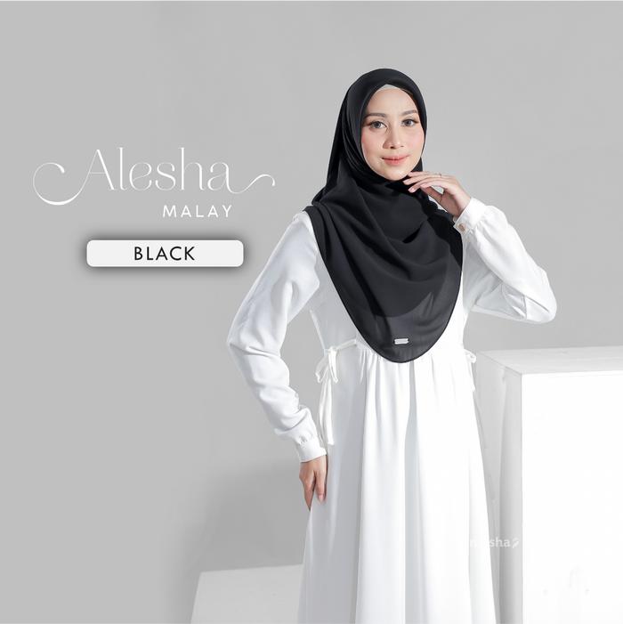 Gambar Naisha - Alesha Square Malay - Hijab Elegan Syar'i - Hijab Segiempat - Black dari Almima id undefined Tokopedia