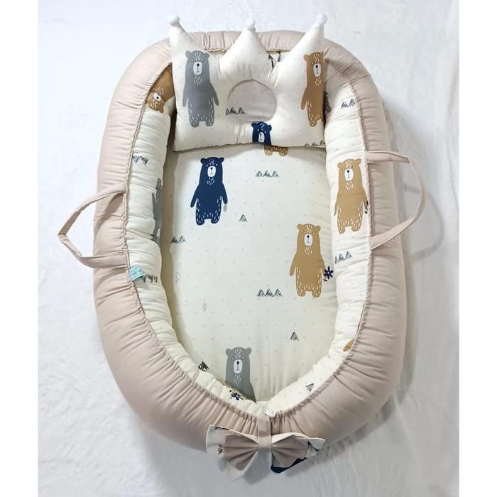 Gambar Babynest kasur bayi free bantal mahkota / Baby nest tempat tidur bayi - BNPOLAR.B, TANPA TAS dari Orlin Shop 1 undefined Tokopedia