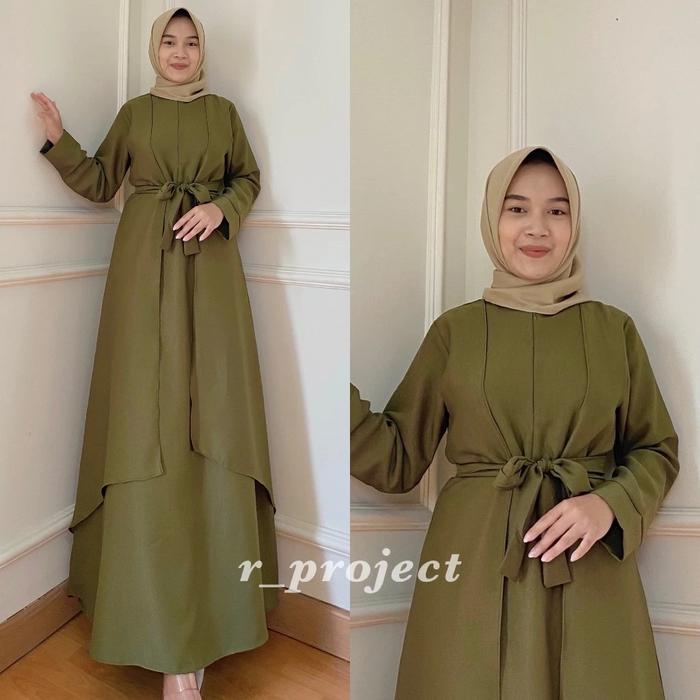 Gambar baju gamis syari terbaru murah dress Muslim Wanita Terlaris - Army, S dari Lapak Jaya22 undefined Tokopedia