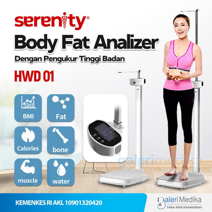 Gambar Serenity HWD-01 Body Fat Analyzer Timbangan + Pengukur Tinggi Badan - Serenity HWD-01 dari Galeri Medika undefined Tokopedia