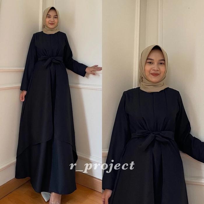 Gambar baju gamis syari terbaru murah dress Muslim Wanita Terlaris - Hitam, 5L dari Lapak Jaya22 undefined Tokopedia