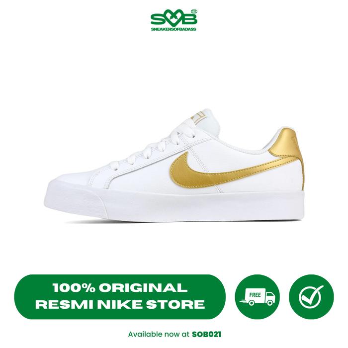 nike court royale white gold