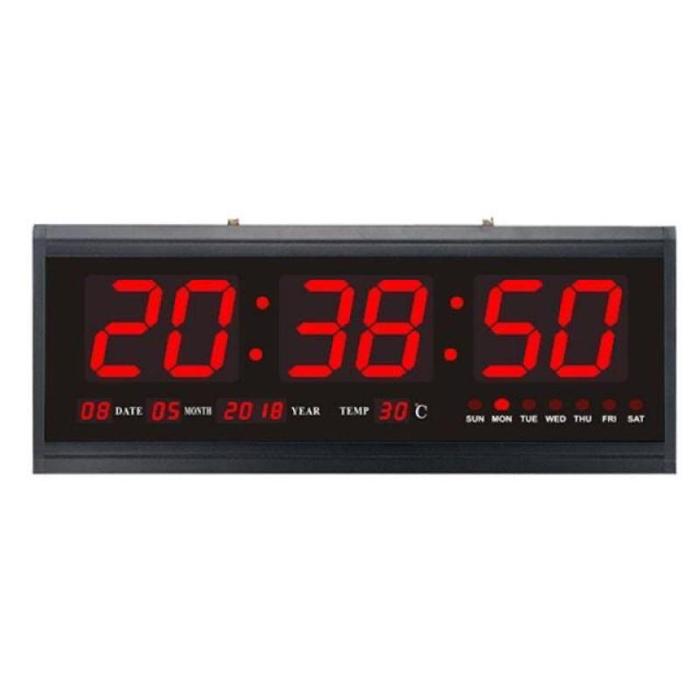 Gambar Jam Dinding Digital Besar LED Clock 4819 Hijau - Merah dari Okeshop41 undefined Tokopedia
