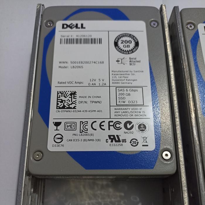 Jual SSD DELL 200GB SAS inch 6Gbps DP/N TPWNJ Sandisk LB206S