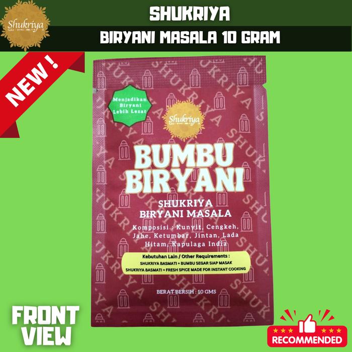 Gambar Home made Biryani Masala(Bumbu) for 2 portions with Shukriya Basmati Bawang Merah Instan - Biryani Masala dari Shukriya Food Basmati undefined Tokopedia