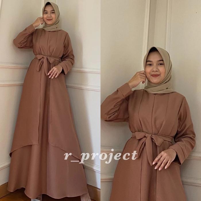 Gambar baju gamis syari terbaru murah dress Muslim Wanita Terlaris - Mocca, XL dari Lapak Jaya22 undefined Tokopedia