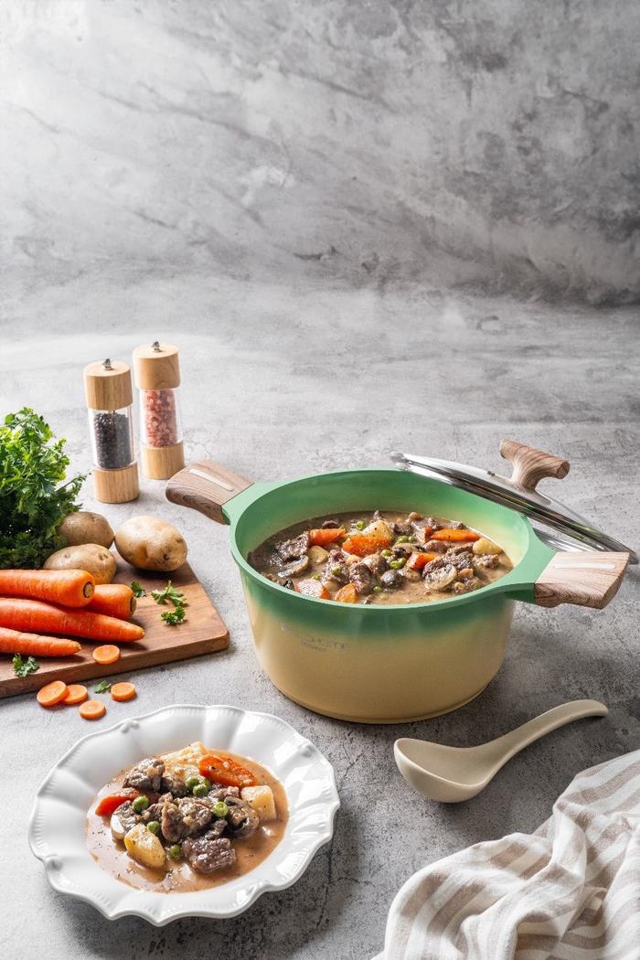 Gambar ECOHOME COOKWARE Casserolle 24 Cm Ceramic Coating Anti Lengket - TERRACOTTA dari Jawa Electrik undefined 5 Tokopedia