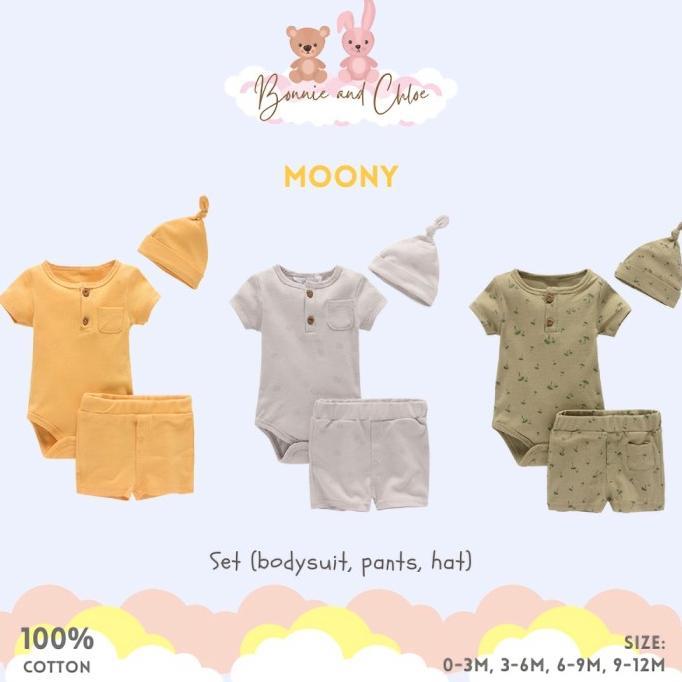 Gambar TERBARU [3IN1] MOONY BABY BOY CLOTHING SET - SET BAJU BAYI CELANA DAN dari halilintarshop12 undefined Tokopedia