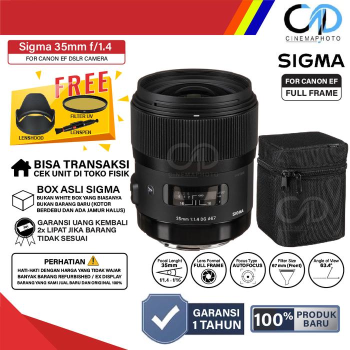 Jual Sigma 35mm DG HSM Art CANON Kota Administrasi