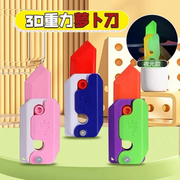 Gambar Mainan Pisau Gravity Carrot Knife 3d Printing Fidget / Toys Mainan pis dari district_beauty undefined Tokopedia