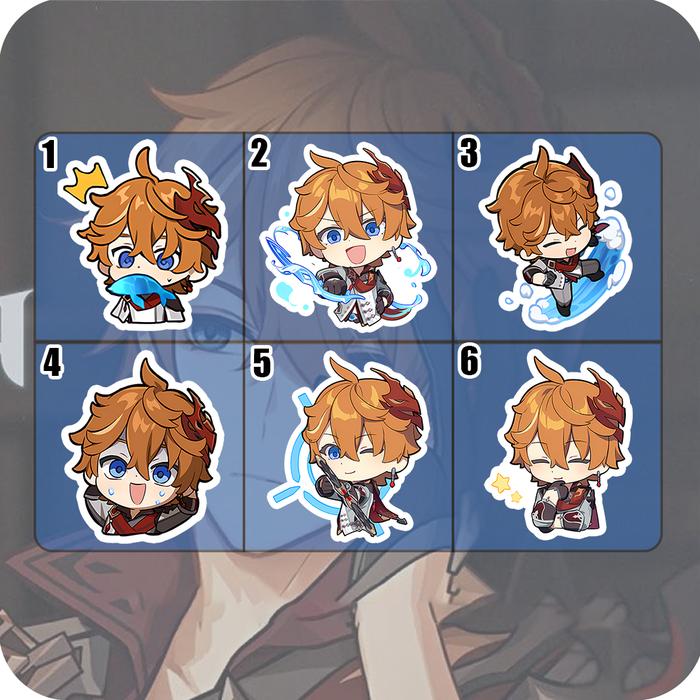 Gambar Stiker Glossy 1 SET Genshin Impact, Sticker Anime Lucu Untuk HP Laptop - Childe dari Yoratama undefined Tokopedia