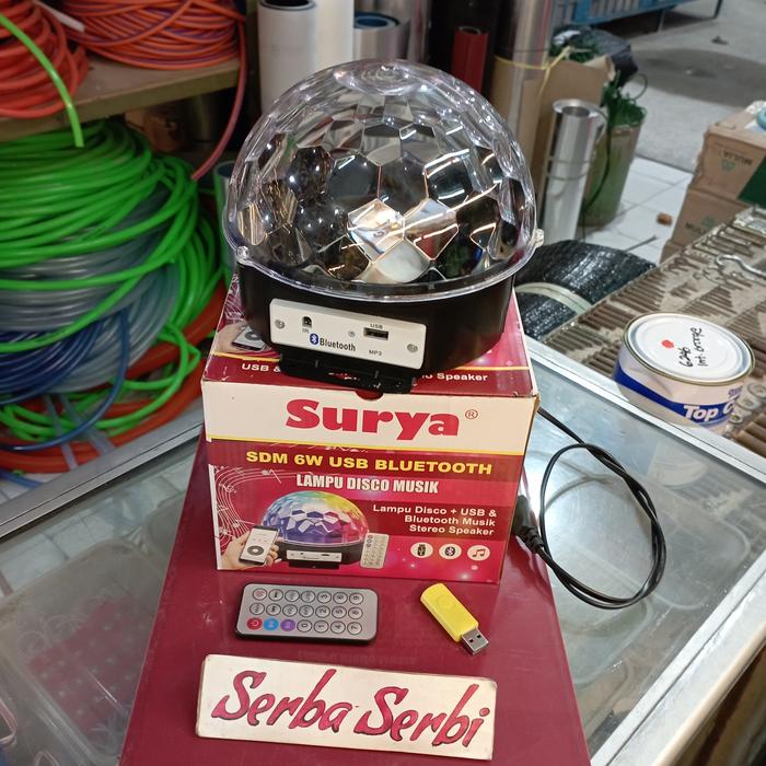 Gambar [Sdm 6W Surya]Lampu musik Disko party usb speaker remote bluetooth dari Serba serbi pekanbaru undefined Tokopedia