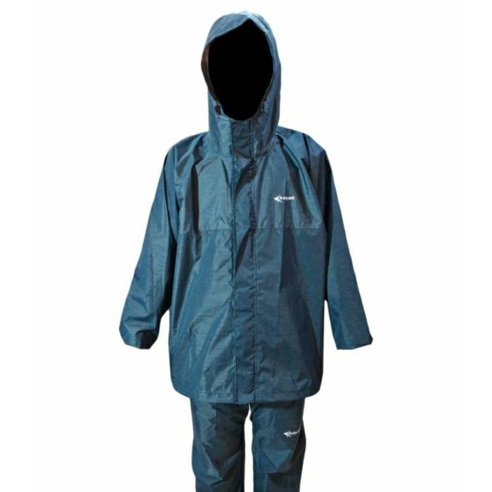 Gambar Jas Hujan Setelan Kayak Raincoat Cloudy - Navy, L dari Kayak Outdoor undefined Tokopedia