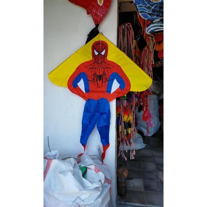 Gambar ready layangan kain karakter / layangan hias / layangan superman . - Spiderman dari Pulung-Jaya undefined Tokopedia