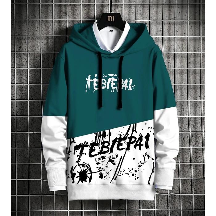 Gambar JAKET STYLE HOODIE PRIA KEREN FASHION KOREA BAGUS MURAH ADEM SEJUK TOP - Putih Hitam, L dari Toko Ganteng & Cantik undefined 3 Tokopedia