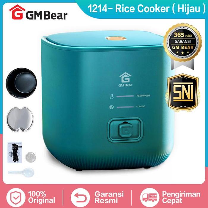 Gambar GM Bear Rice Cooker Mini 0.8L (P0486) - Penanak Nasi 200watt Smart - 1214-Hijau dari hobiku-97 undefined Tokopedia