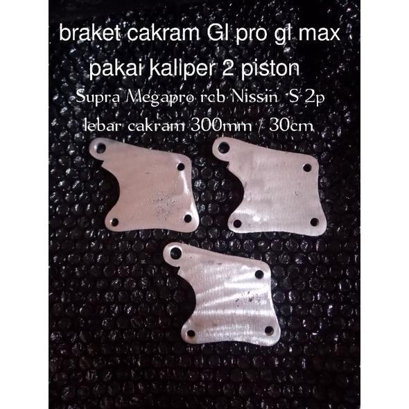 Gambar JM702 BRAKET CAKRAM GL PRO GL MAX PAKAI KALIPER 2 PISTON NISSIN - Braket aja 300 dari Speedy Storest undefined Tokopedia