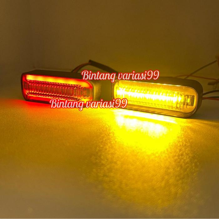 Gambar Lampu Sein Led Running 2in1 Sein Led Tempel Plus Breket Sen Tempel - Merah kuning, 008 breket dari BINTANG VARIASI 99 undefined Tokopedia