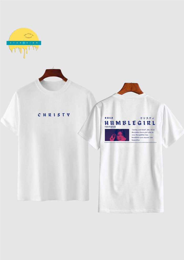 Gambar T-SHIRT CHRISTY JKT48 || BAJU CHRISTY JKT48 || KAOS SABLON CUSTOM - Putih, M dari starshion undefined Tokopedia