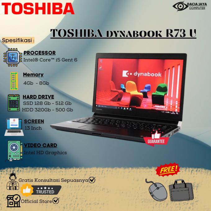 Jual Toshiba dynabook R73 U murah core i5 gen 6 ram 8gb ssd 256gb