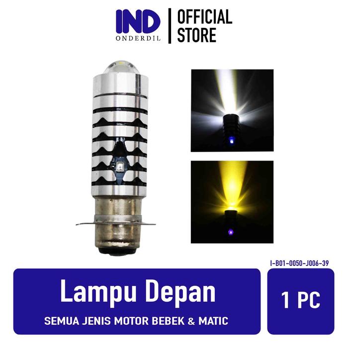 Gambar Lampu LED Depan Motor H6 Laser Jauh Dekat 2 Warna Plus Senja Biru Devil Eye Utama Universal Motor Bebek Putih Kuning - Putih Kuning dari IND Onderdil undefined Tokopedia