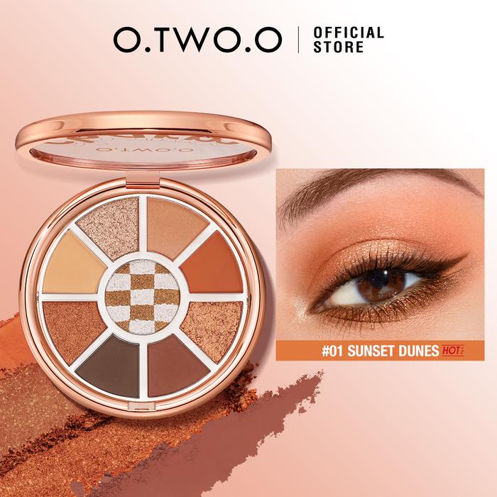 Gambar 【TOKO】 O.TWO.O Eyeshadow Palette & Waterproof Eyeliner 2pcs Eye Makeup Set - #01 Sunset Dune dari otwoo_id undefined Tokopedia