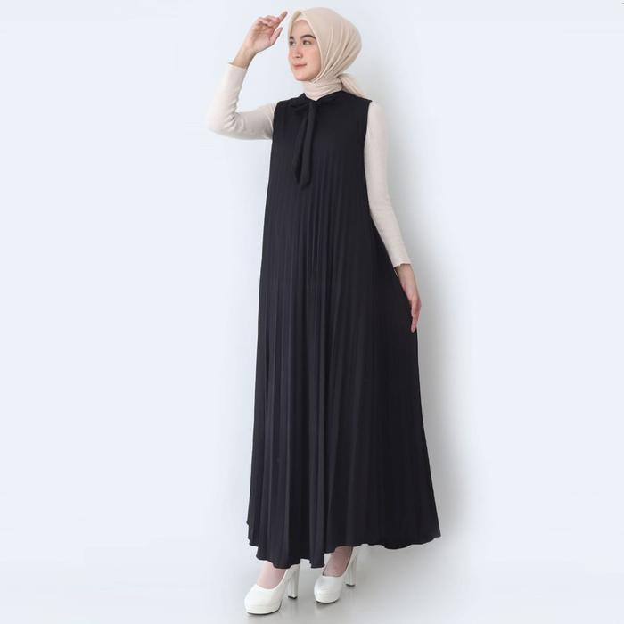 Gambar Gamis Plisket - Gamis Maxy Plisket 559 - Hitam dari KOKOMADI undefined Tokopedia