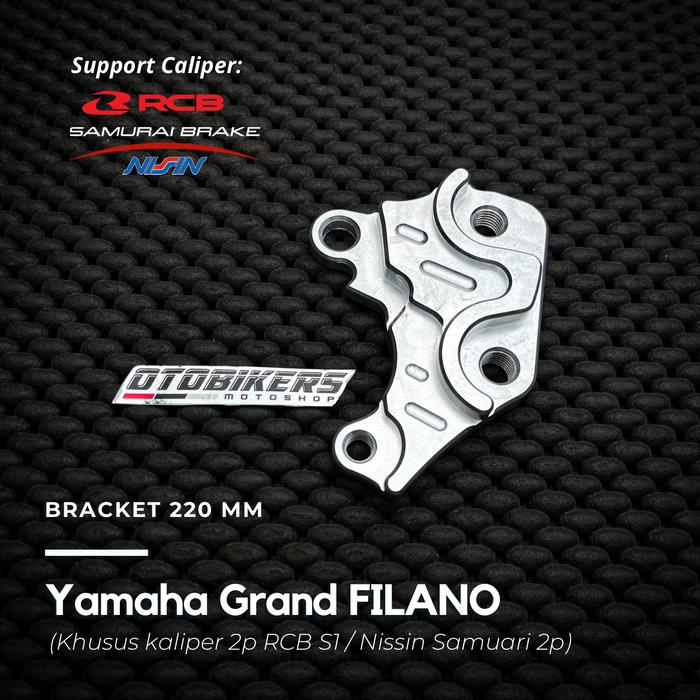 Gambar Breket Kaliper 2P Grand FILANO 220 mm Nissin Samurai RCB 2 P Piston dari OB JATENG undefined Tokopedia