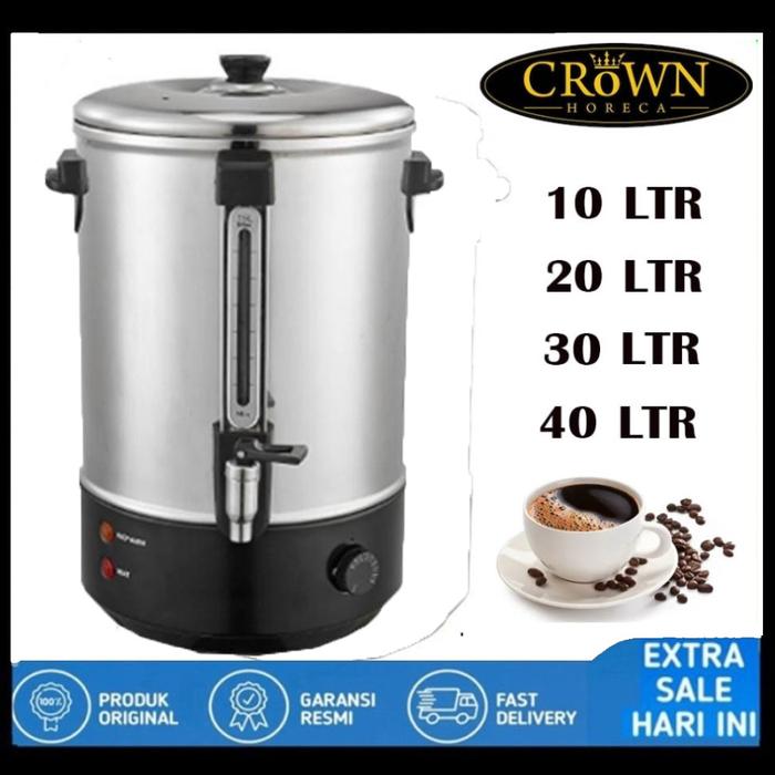 Gambar PROMO WATER BOILER CROWN Kapasitas 10 Liter/20 Liter/30 Liter/40 liter - 40LITER, PACKING KAYU dari OXYGEN-ID undefined Tokopedia