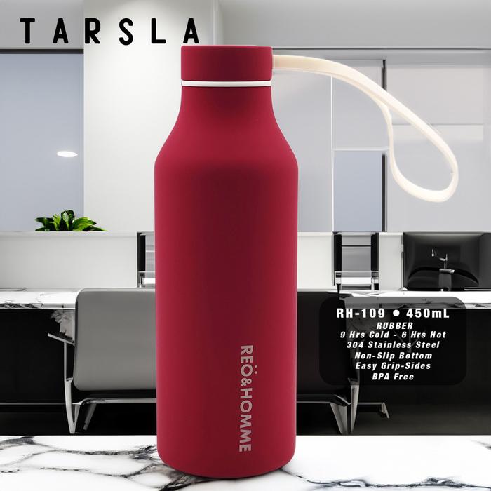 Gambar Tarsla Botol Thermos RH-109 Vacuum Flask Tumbler Stainless Steel 450 ML Botol Kopi Tahan Panas Dingin 24 Jam - Red dari TARSLA OFFICIAL undefined Tokopedia