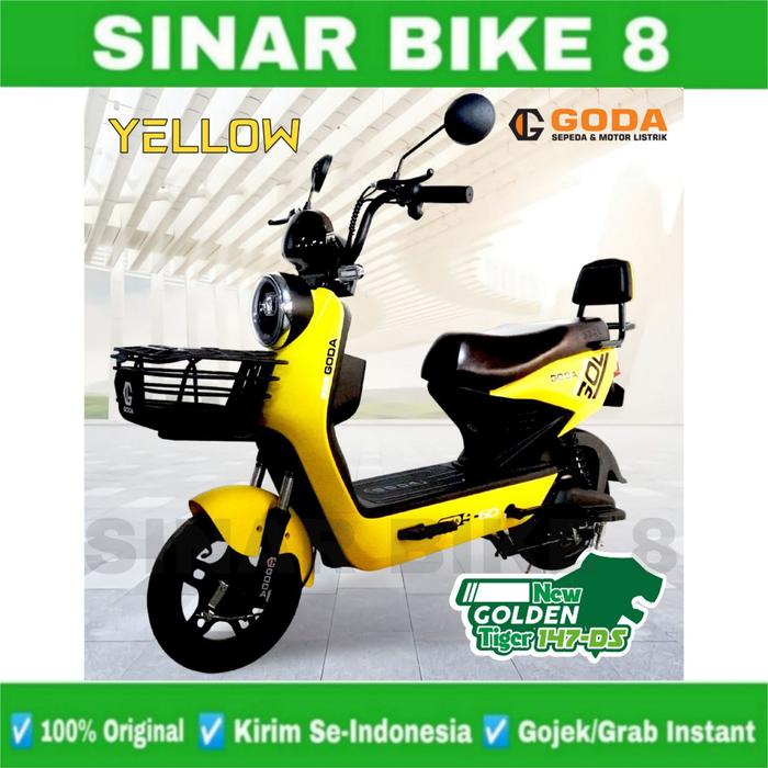 Gambar Sepeda Listrik GODA GOLDEN TIGER 147-DS New Electric E Bike 500 Watt - Kuning dari Toko Sepeda Sinar Bike 8 undefined Tokopedia