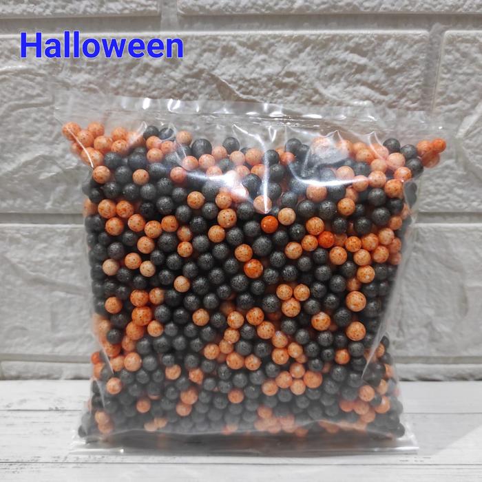 Gambar butiran styrofoam warna/floam/butiran gabus undian/isi giftbox/slime - halloween dari yora paper undefined Tokopedia