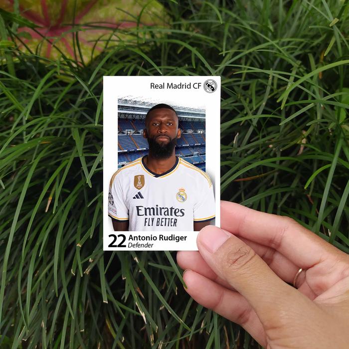 Gambar Polaroid Pemain Bola Real Madrid 2023/24 - rudiger23 dari Win and True undefined Tokopedia